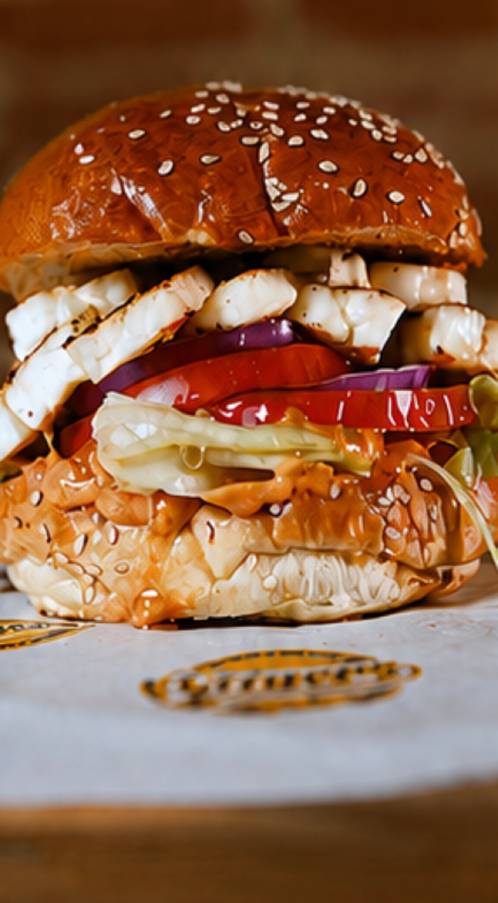 Chuck and Blade Halloumi Honey Monster burger